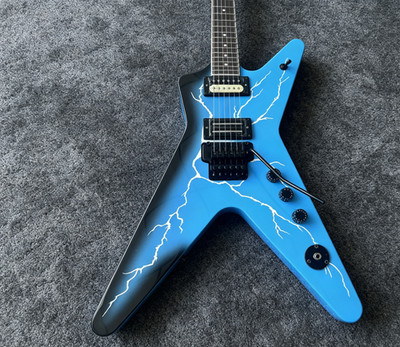 US warehouse Dimebag Darrell  Dean From Hell  Blue Electric Guitar Floyd Rose