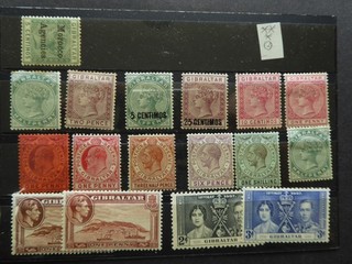 Gibraltar Kleines Lot ab Klassik Postfrisch Ungebraucht auf Einsteckkarte !