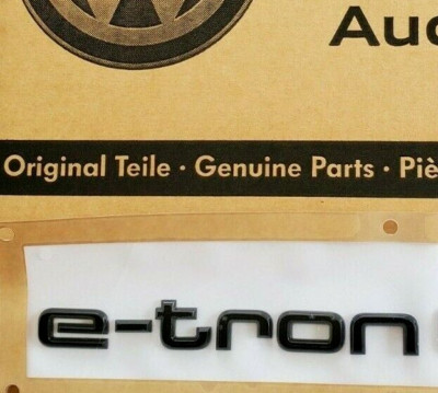 original Audi e-tron Schriftzug schwarz Emblem Aufkleber hinten Heckklappe