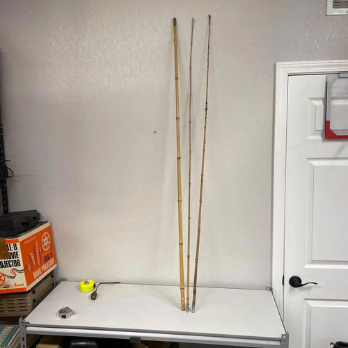 Vintage Bamboo Fishing Rod Pole Pieces - HN - Picture 2 of 4