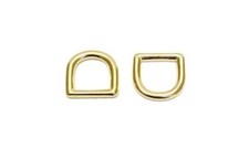 16mm Solid Brass D-Rings Horse Reigns Leather Hardware Dog Lead Collars x1 - x50