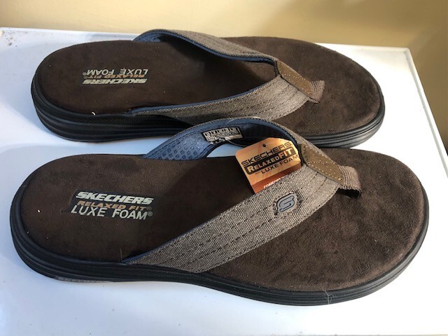SKECHERS RELAXED FIT LUXE FOAM MEN SHOES SANDALS SIZE 10 US s-l400.jpg main image 3