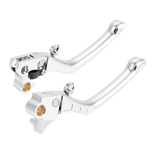 Palancas de freno y embrague cromadas ajustables, para modelos Harley 1996-2017 2000 2008 - Imagen 4 de 9
