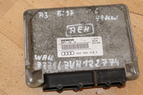 AUDI A3 8L 1.6 8V 101PS AEH Motorsteuergerät 06a906019d Steuerteil 5WP4193 ECU