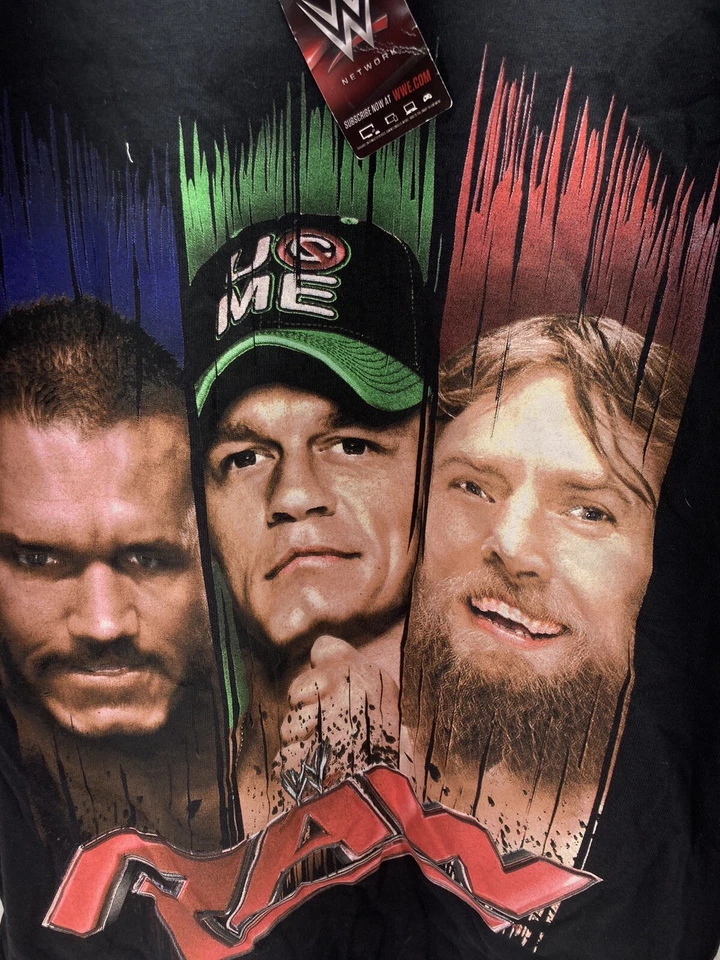 Camisa WWE Raw Juvenil Talla 2XL Negra Jon Cena Randy Orton Daniel Bryan 2015 Nueva Con Etiquetas Foto 4 de 4