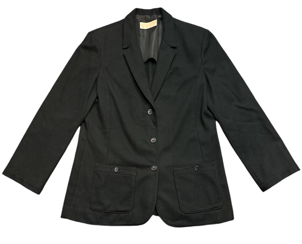 3 Button Front Vtg 70/80s Pendleton Womens 12 Black Blazer 3 Button Suit Jacket Wool ...