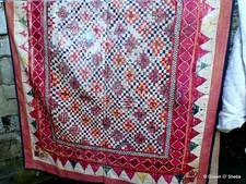 Dharanio Textile India Embroidery Saurashtra Gujarat Wall Hanging Antique