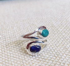 Turquoise Gemstone Ring Solid 925 Sterling Silver Anniversary Ring All Size R451