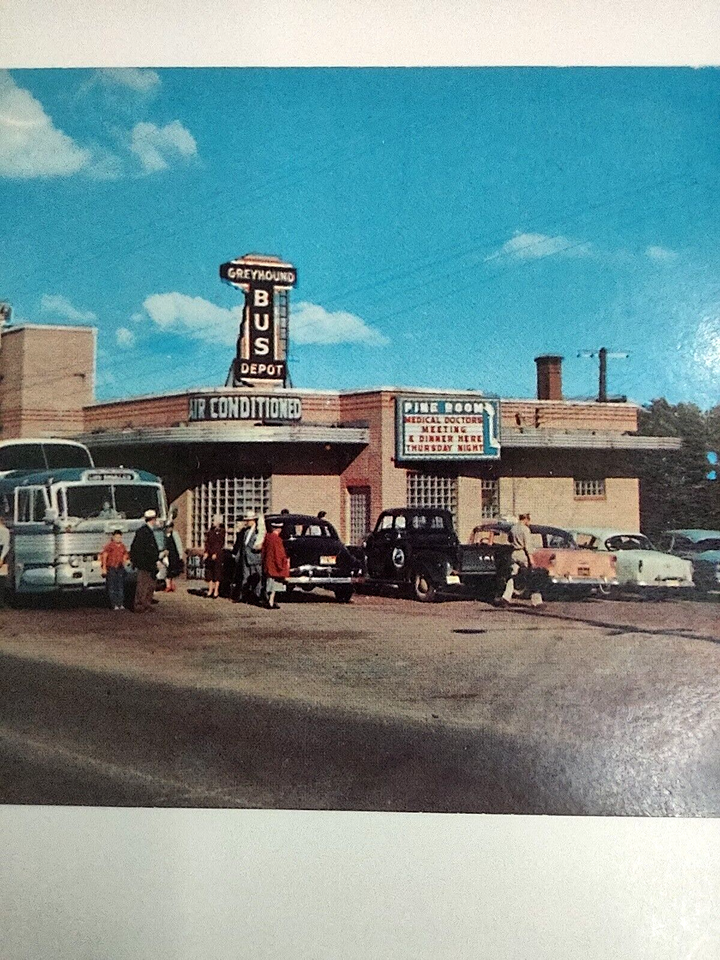 Rolla Missouri MO Waterman's Cafeteria Greyhound Bus Depot Autos