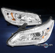 For 2013 2014 2015 Honda Accord Sedan 4DR Projector Headlights Lamp Chrome LH+RH