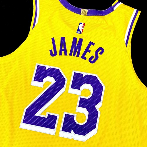 Authentique Nike Lebron James Lakers NBA Maillot Basketball Air Jordan Kobé - Photo 3 sur 12