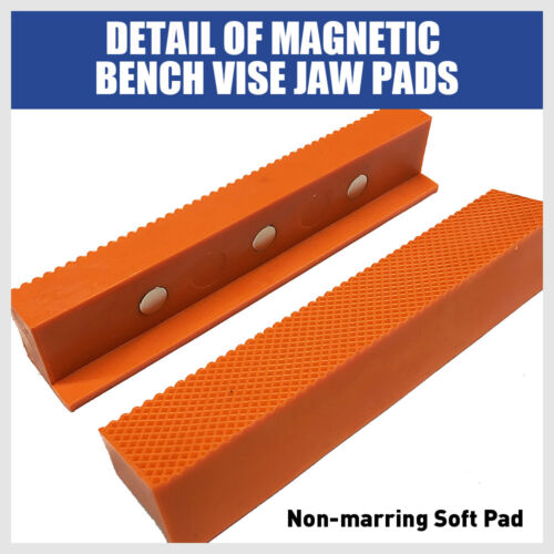 2pcs 4.5/6 inch Magnetic Soft Vise Jaws Pad Nylon Bench Vice Protection Strip - Picture 3 of 13