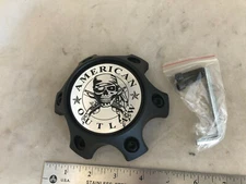 American Outlaw Matte Black Wheel Rim Hub SMALL 6x114.3 Cover Center Cap BC-788S