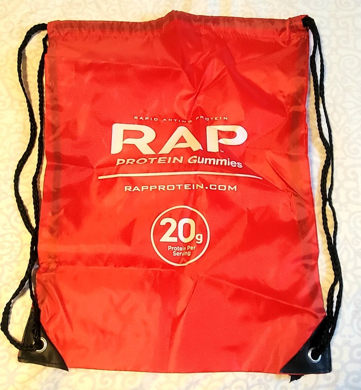 RAP Rapid Active Protein Supplement Drawstring Backpack Arnold Expo New