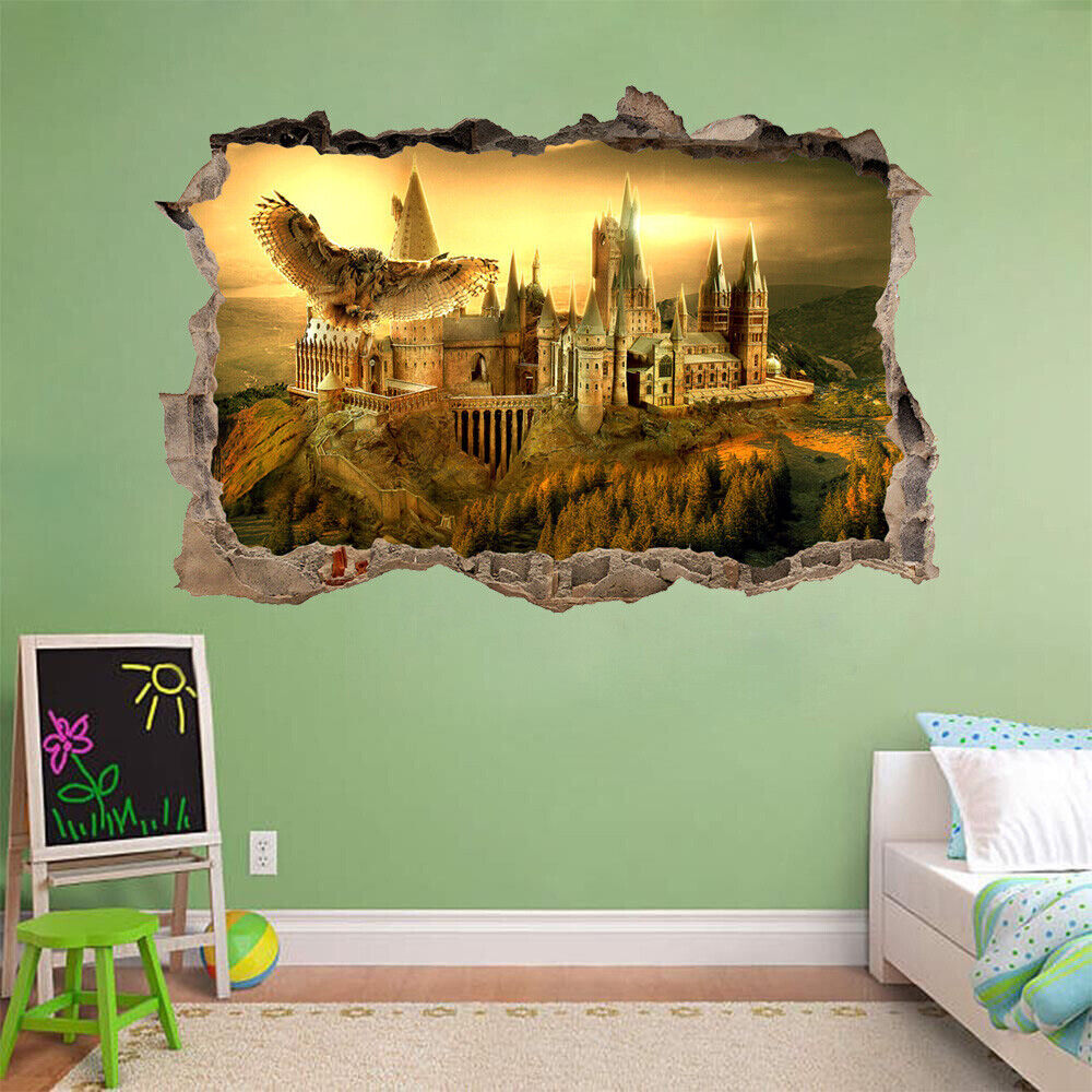 Harry Potter Hogwarts 3D Smashed Hole Decal Wall Sticker Decor Art ...