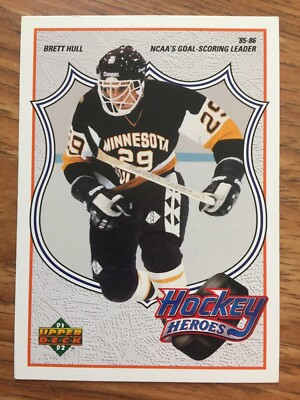 送料無料ライン対応ショップ限定キャンペーン HULL BRETT Deck Upper 92 91 Hockey Minnesota #3 Card Heroes その他