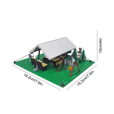 Camping Building Block Set Outdoor Forest Tent Camping Adventure Campfire Picnic