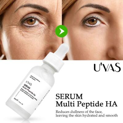 U'YAS Hydrating Peptide Serum Multi-Active Anti-Aging Formula copper peptide HA