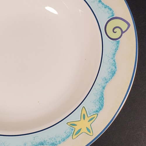 SANGO Calypso 3045 8.75" Soup Bowl Beach Sea Ocean Fish Seashell Star Aqua VTG - Picture 2 of 7