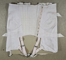 Vtg 1930s CAMP Fan Lacing Corset Girdle Garter Straps B 26 Model 137 Peach Pink