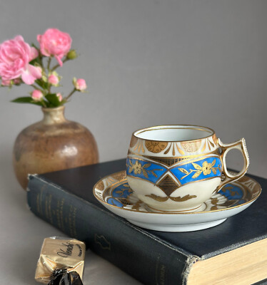 Prunk Moccatasse Boseck & Co Haida Böhmen Bohemia Mocha Cup #1 .