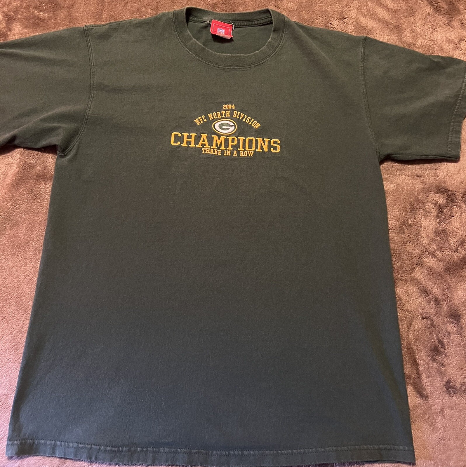 Camicia vintage Green Bay Packers 2004 NFC North Champions 3 di fila