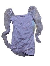 Light Purple Women Long Sleeves Dress with Rhinestones FASHIONNOVA