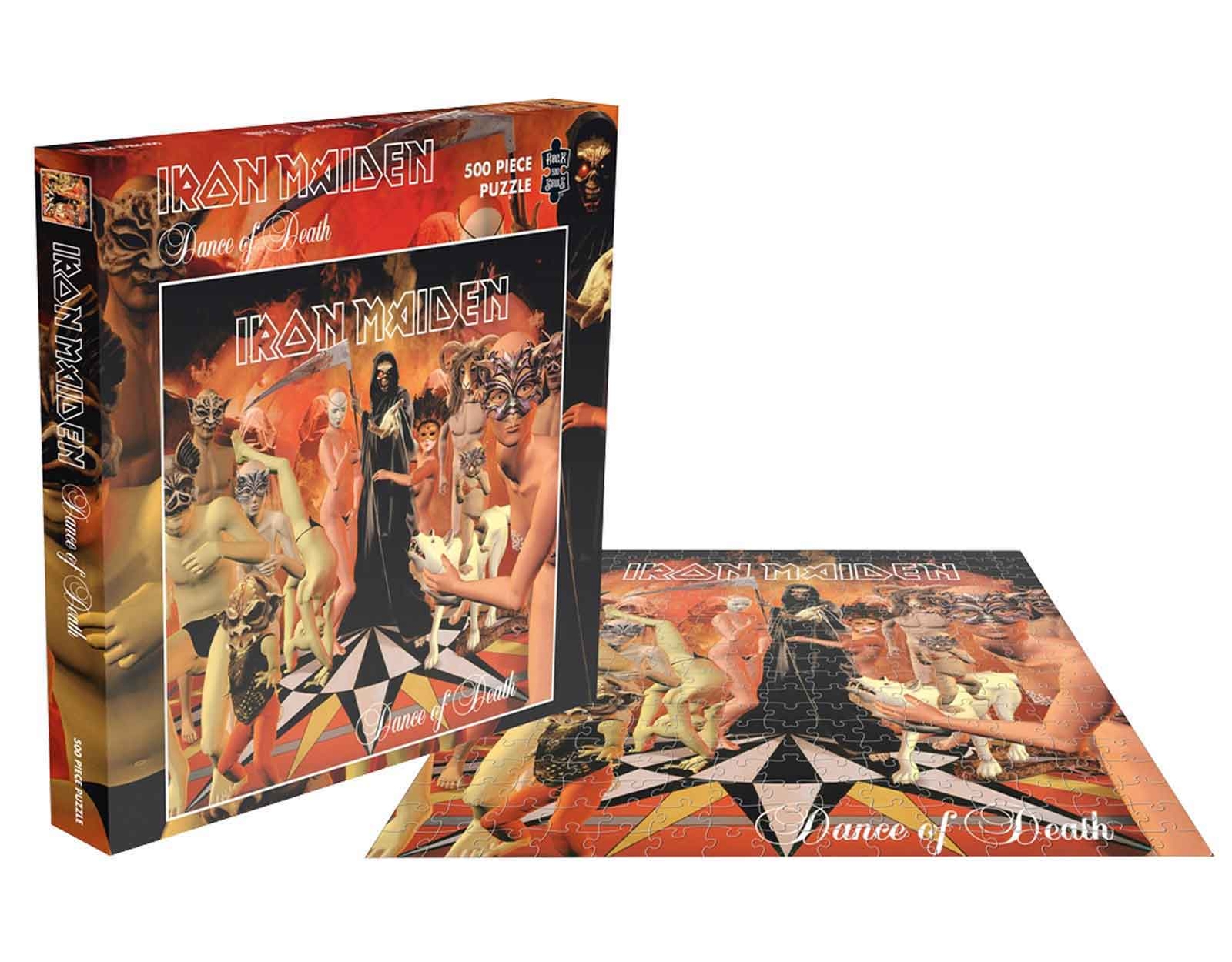 Iron Maiden Dance of Death Album Cover 500-Piece Red Jigsaw Puzzle Official  