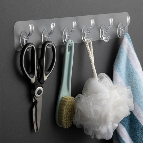 Organizador de cocina colgante gancho adhesivo de almacenamiento montado en la pared de 10 piezas - Imagen 5 de 12
