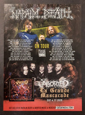 NAPALM DEATH Cancelled U.S. tour dates April/May 2020 ~ Magazine Print/Promo Ad