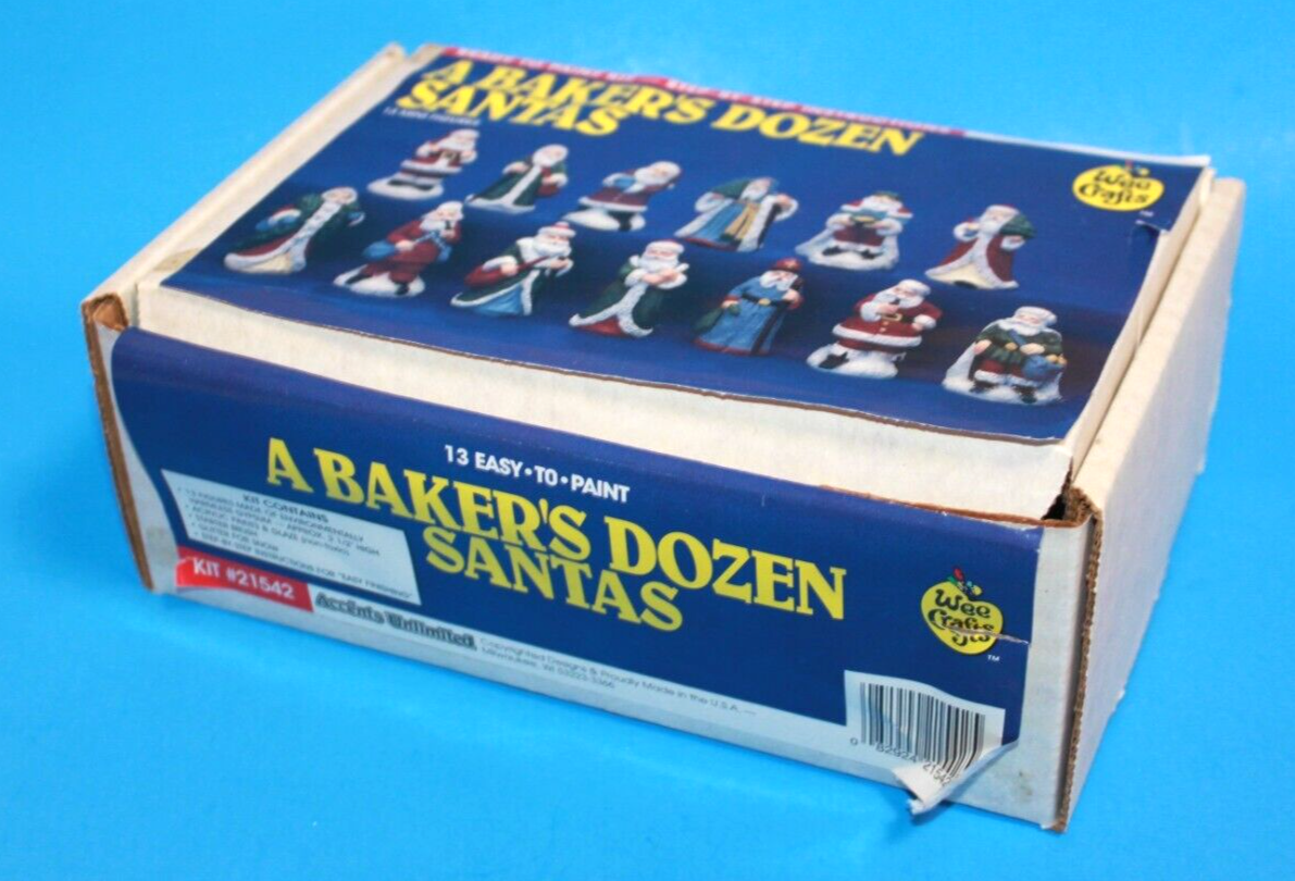 Wee Crafts Ready To Paint A Bakers Dozen Santas