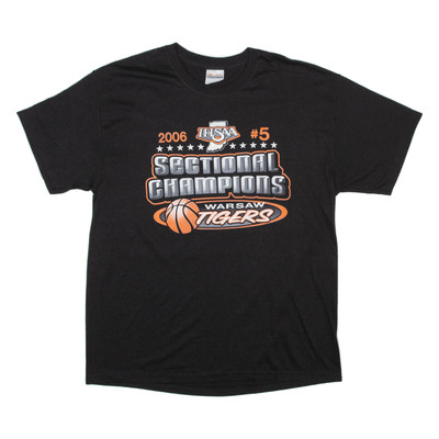 Hanes Champions Warsaw Tigers Herren T-Shirt Schwarz USA L