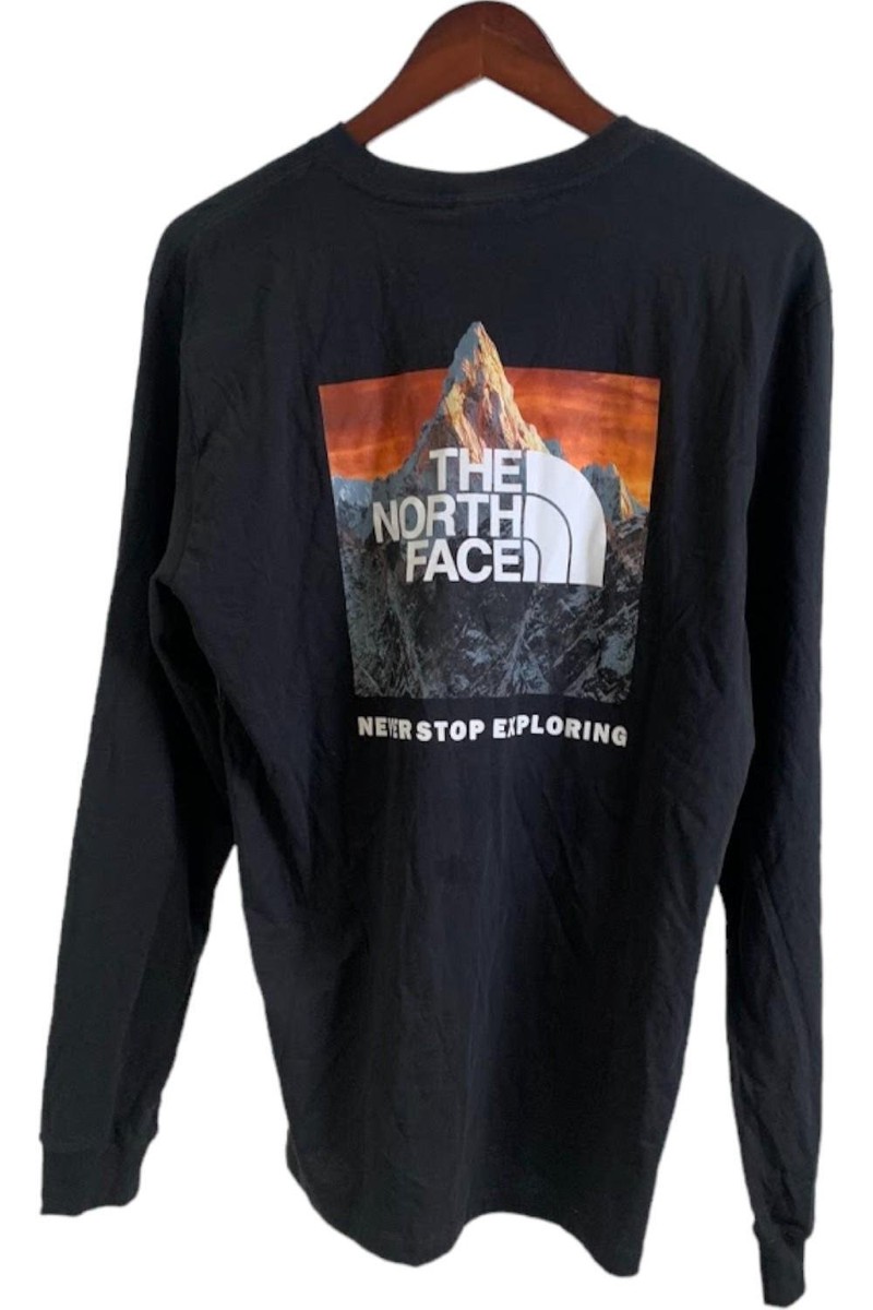 ☆THE NORTH FACE☆ Men's NSE Long Sleeve T-ShirtBLACK The North Face Men's Box NSE Long-Sleeve Shirt TNF Black