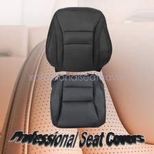 For 2013-17 Honda Accord Front Driver Side Bottom Top Leather Seat Cover Black For 2013-17 Honda Accord Front Driver Side Bottom Top Leather Seat Cover Black