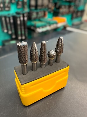 Right Lines 5 Stück Hartmetall Frässtift Set 6 mm Schaft