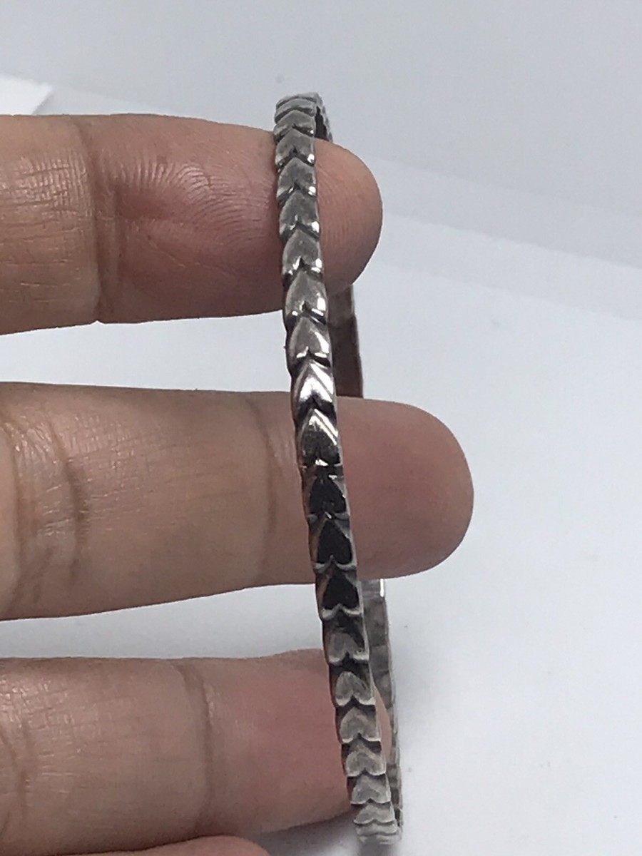 antique sterling silver bangle View 5