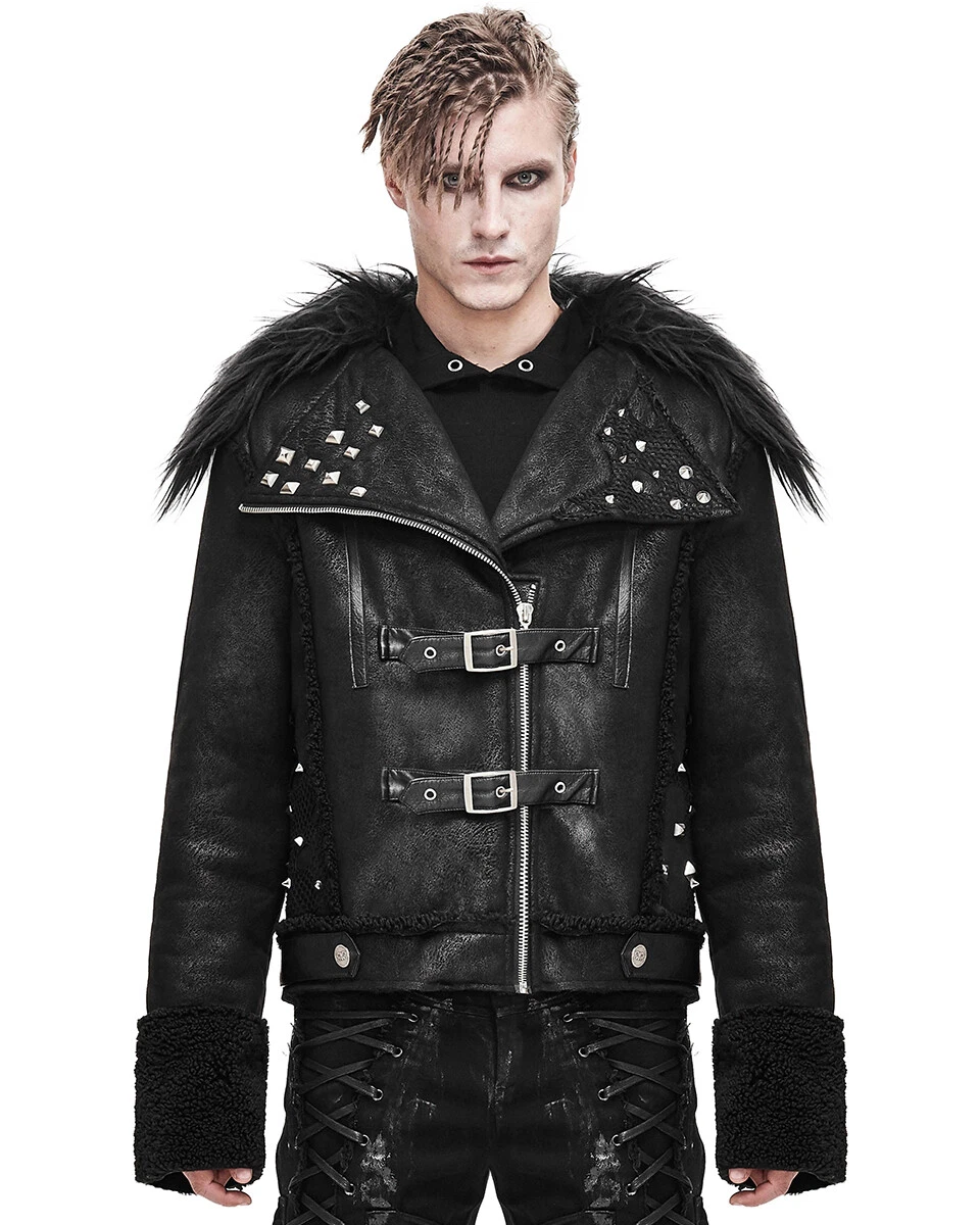 Faux shearling clearance biker jacket men