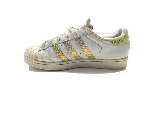 ADIDAS SUPERSTAR SCARPE da ginnastica OLOGRAFICA misura 5 Regno Unito Dubai  blues EX CONDIZIONI EUR 64,76 - PicClick IT