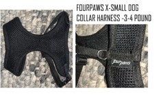 X-SMALL DOG COLLAR HARNESS - 3-4 POUNDS - BY FOUR PAWS