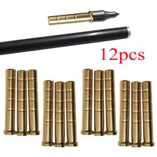 12X 100gr Heavy Weight Archery Arrow Brass Inserts Base for ID6.2mm Shaft Shoot