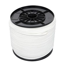 1/4 Inch  500ft White Nylon Solid Braid Rope High UV  Abrasion Resistance
