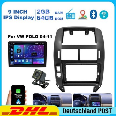 Kamera Android 13 2+64GB 9'' Autoradio für VW Volkswagen Polo 9N 04-11 GPS Navi