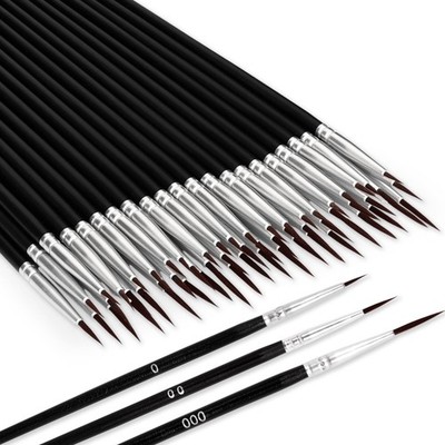 60 PCS Tiny Detail Paint Brushes Micro Thin Fine Tip Liner Nail Art Model