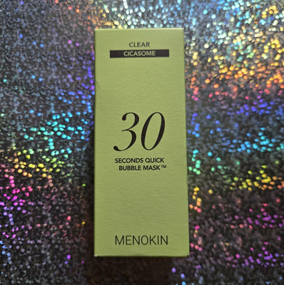 MENOKIN 30 Seconds Quick Bubble Mask Clear Cicasome Face No-Rinse, 70 ml