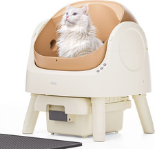 Petpivot Autoscooper 11 Cat Self Cleaning Litter Box Beige and Brown