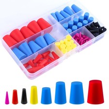 Rubber Stoppers 110Pcs Rubber Plugs Silicone Stoppers 8 Assorted Sizes 1/16" To