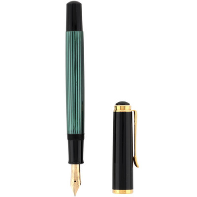 Pelikan M400 Old Style Füller Grün Gold Schwarz 14 Karat BB-Feder Souverän TOP