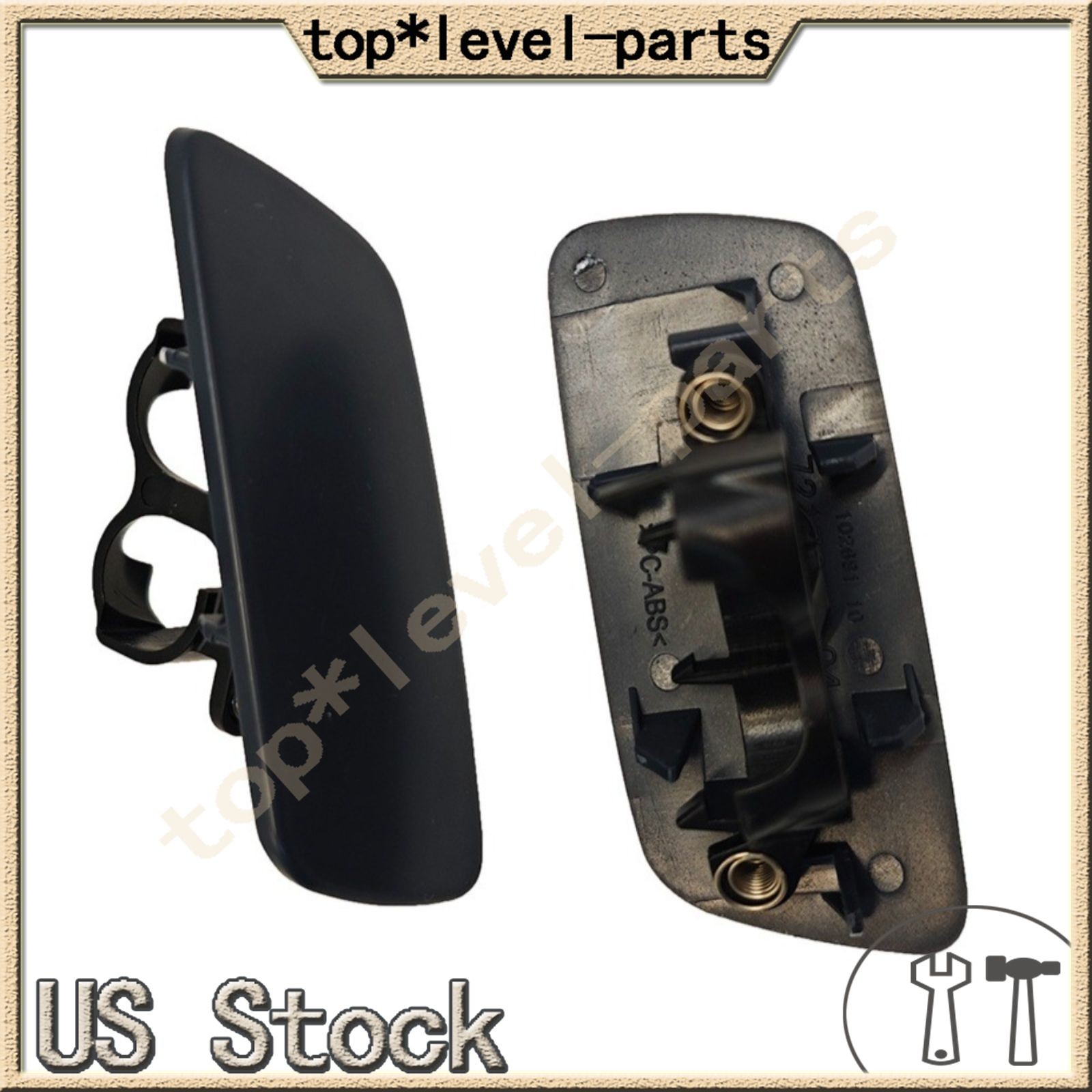 Front LH+RH Headlamp Washer Jet Cover Fit 10-18 Rolls-Royce Ghost 61677244959