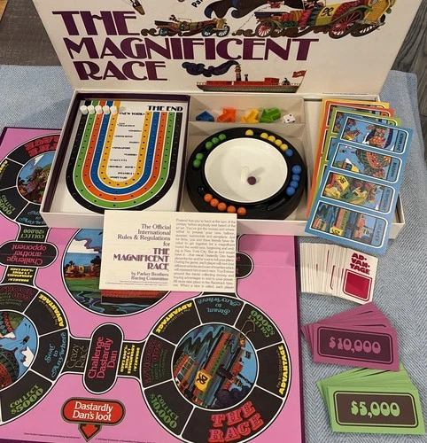 VTG The Magnificent Race Board Game Parker Bros 1975 - Complete/Great Condition