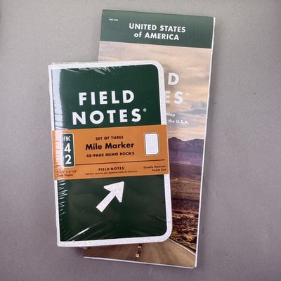 Field Notes Mile Marker Sealed Notebooks 3-Pack with Highway Map - 2019